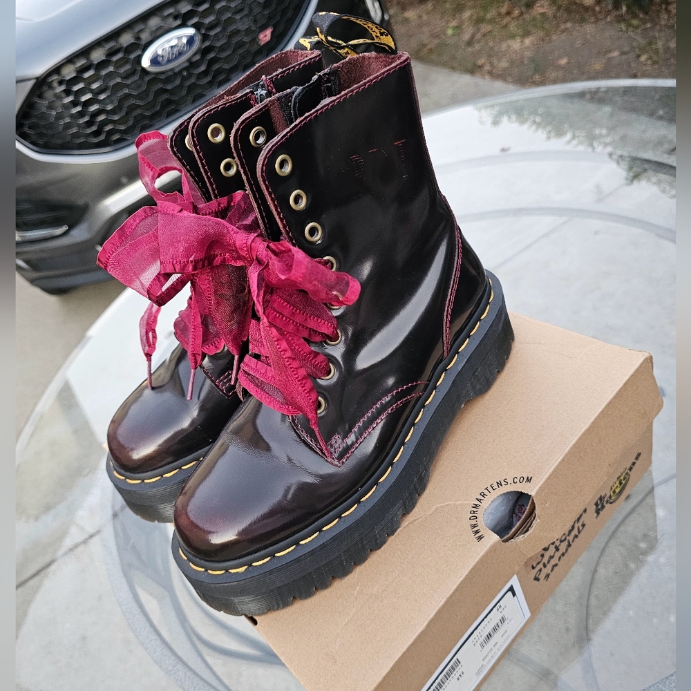 RARE- Jadon Arcadia Leather Platform Boot - Picture 3 of 15